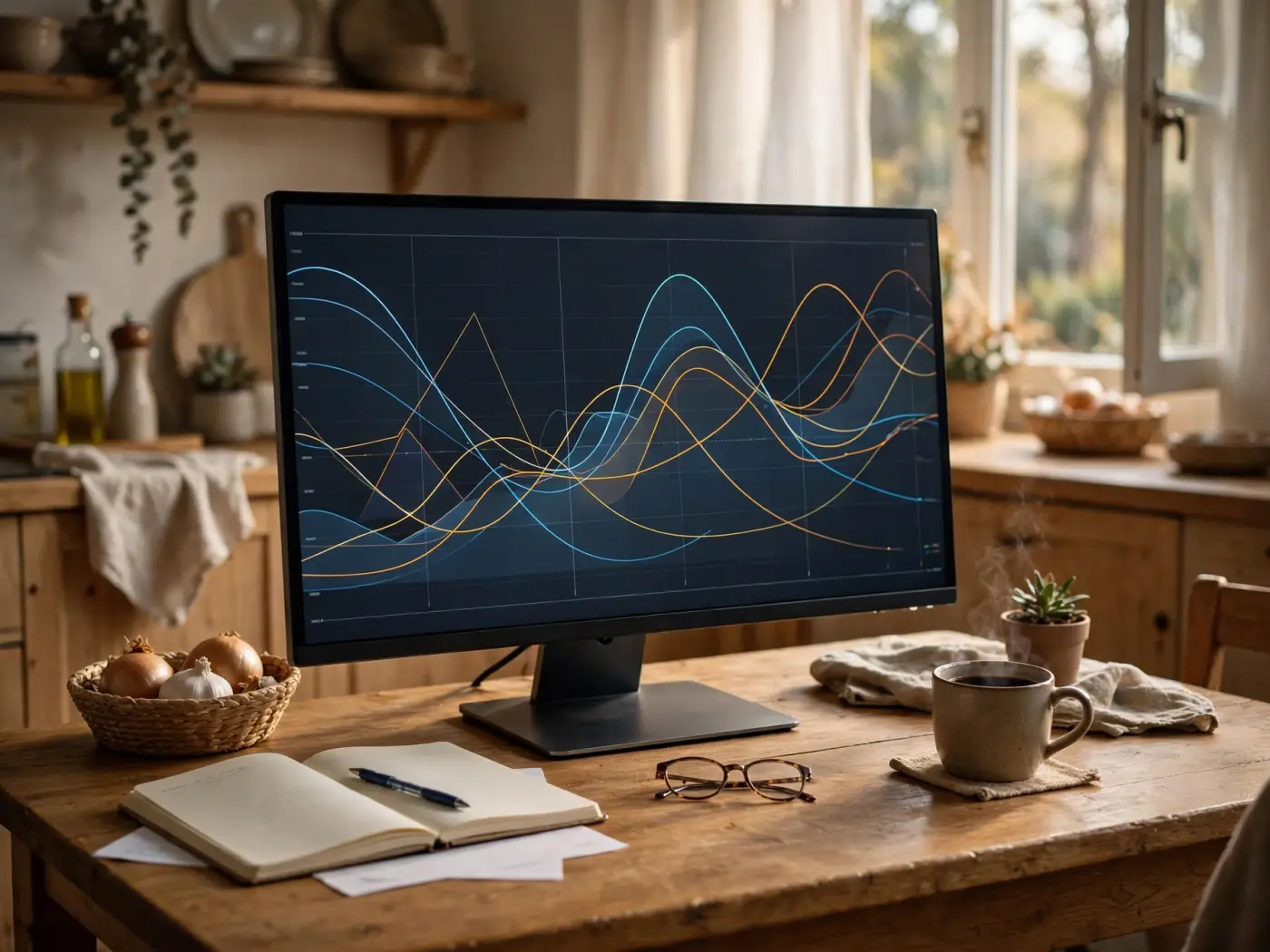Gráficos de mercados financieros europeos en un monitor